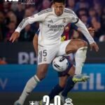 Jude Bellingham del Real Madrid en el Clásico, con el resultado 2-0 a favor del Barcelona